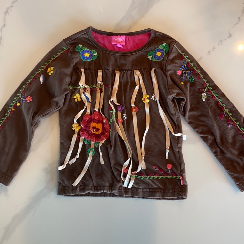 Oilily ribbon detail top